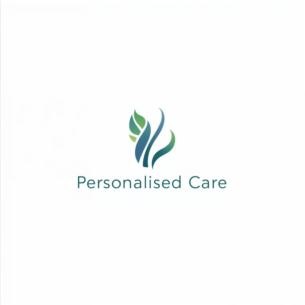 create a logo for personalised care. background should be white. it should be professioanl and high quality