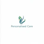 create a logo for personalised care. background should be white. it should be professioanl and high quality