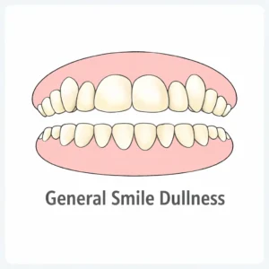 Dull smile close up illustration