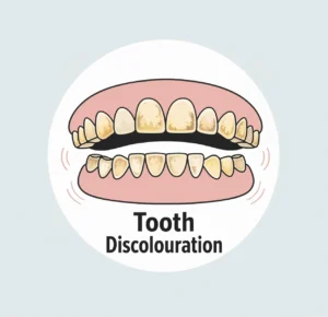 Dark tooth treated with microscopic root canal Delhi